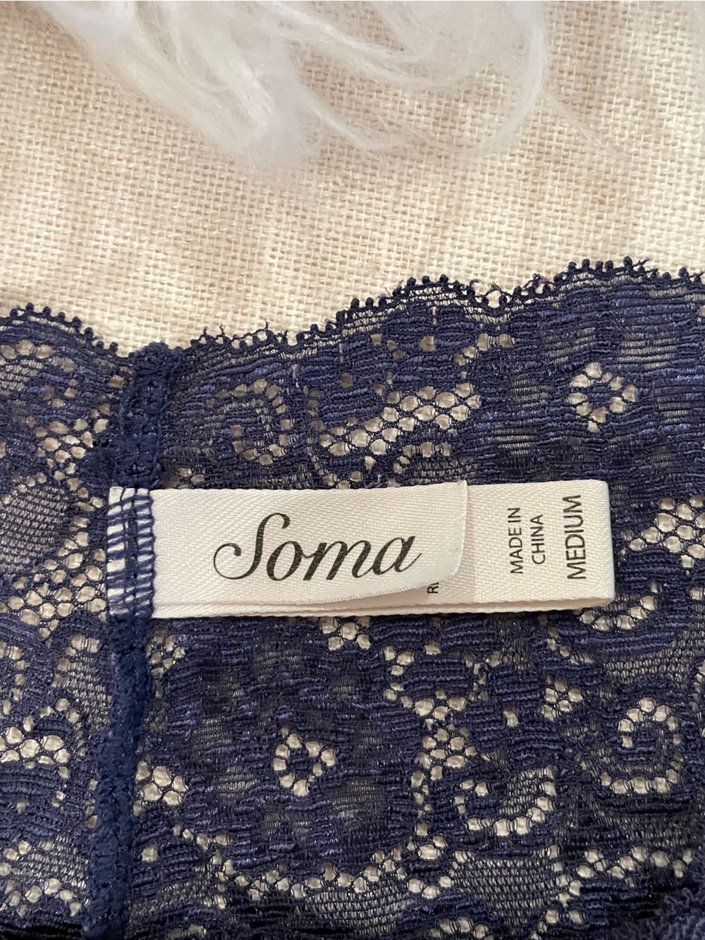 Soma Navy Lace Bralette & Matching Panties - Picture 11 of 15
